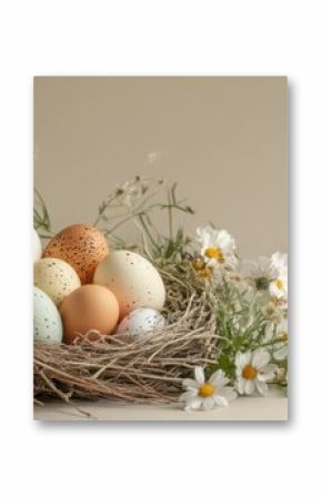 Eggs in a flower nest