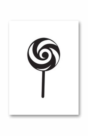 Truffle lollipop Silhouette Vector clipart