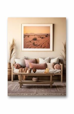 Boho Desert Cottage Chic Twilight Tones Art Print - Serene Sunset Imagery Revealed