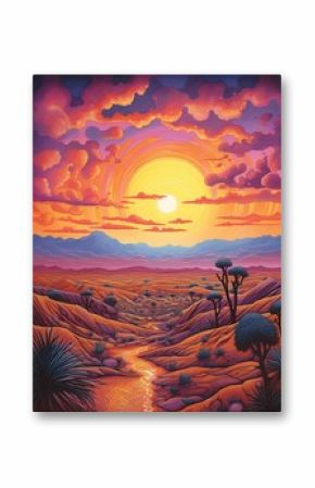 Bohemian Sahara Twilight Nature's Desert Showcase Art Print