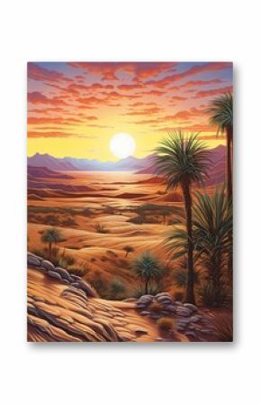 Bohemian Sahara Twilight Art Print - Nature's Desert Showcase