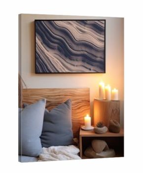 Boho Desert Dusk: Sand Wave Wall Art with Rustic Design