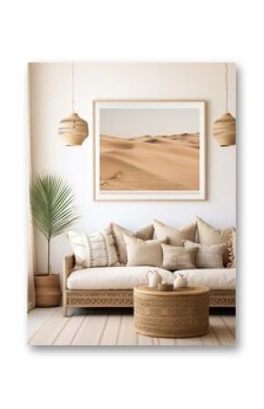 Bohemian Desert Vibes Canvas Print: Modern Sand Dune Artwork