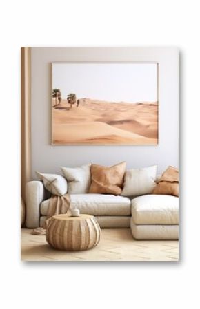 Bohemian Desert Vibes Canvas Print: Modern Sand Dune Artwork