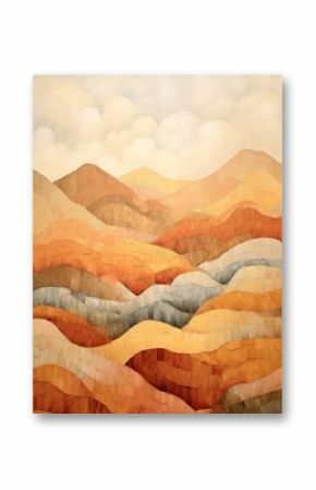 Bohemian Desert Impressions: Abstract Landscape in Earth Tones