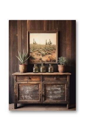 Rustic Desert Scenes: Bohemian Vintage Wall Decor with a Touch of Nostalgia