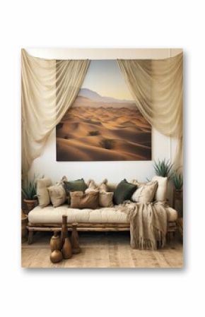 Bohemian Desert Vistas: Endless Sand Valleys with a Valley Landscape and Bohemian Vibes