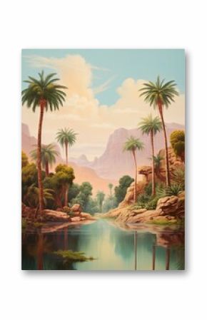Bohemian Desert Landscape Prints: Island Artwork for Oasis Island Escape