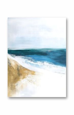 Modern Boho Beach Wall Art on White Background