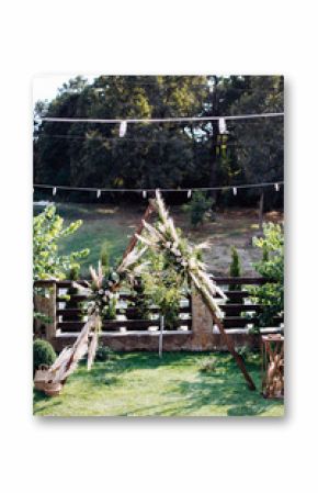 Wedding decoration rustic style. Wedding decor boho style
