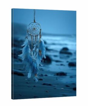 Dreamcatcher hangs by the ocean