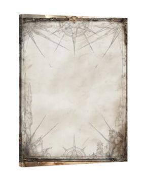 fantasy art style frame sketchy boho style frame for fantasy game with space in the middle for text