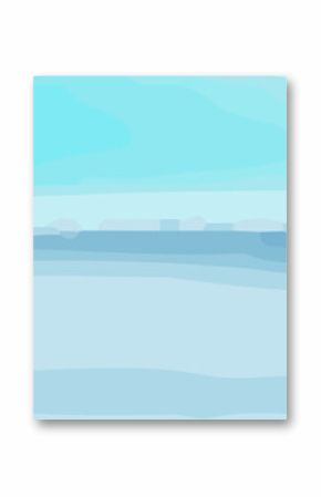 blue minimalist abstract aesthetic illustration. Modern style wall decoration. Contemporary artistic poster collection