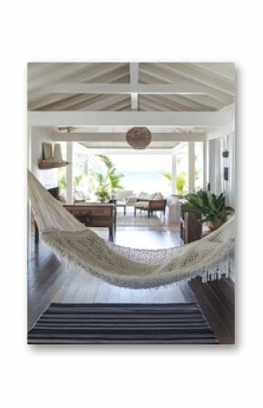 Hammock in a Beach House with Ocean View