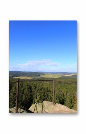 Pasecka Skala (Pasecka Rock) viewpoint located in Zdarske Vrchy, Bohemian-Moravian Highlands, Czech Republic