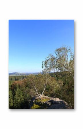 Pasecka Skala (Pasecka Rock) viewpoint located in Zdarske Vrchy, Bohemian-Moravian Highlands, Czech Republic