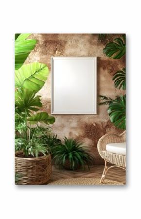 Blank Frame Mockup in a Tropical Jungle Setting