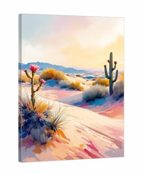 Vibrant Desert Landscape at Sunrise