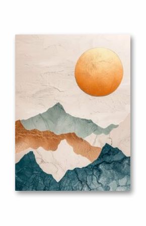 Minimalist Boho Landscape - Abstract Nature Art