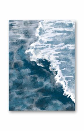 Boho Sea with Waves Print.. Abstract Background. Bohemian printable wall art, boho poster, pastel abstract art, landscape drawing, sea painting. Abstract Arrangements.