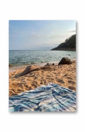 beach blue towel