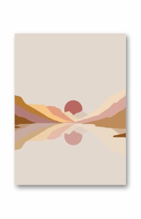 Boho mountain scenery ready to print for wall art