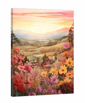 Bohemian Meadow Illustrations: Untamed Countryside Wall Art