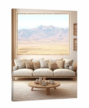 Bohemian Desert Vistas: Vast Stretches of Boho Desert Canvas Print Landscape