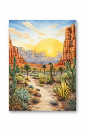 Bohemian Desert Vistas: Exquisite Art Prints of Famous Deserts with a Bohemian Twist