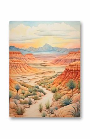 Bohemian Desert Plateau Prints: Elevated Views of Desert Plateau Art