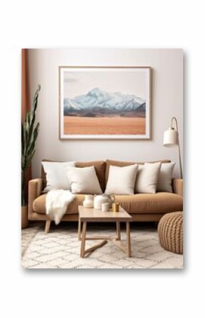 Snowy Desert Peaks - Bohemian Landscape Print Series