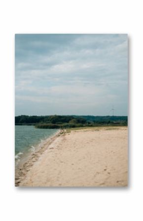 beach near the lake with beautiful sand