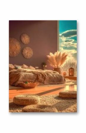 Cozy bedroom with a view
