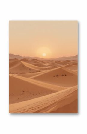 “Camel in the Desert – Minimalist Boho Printable Wall Art” 