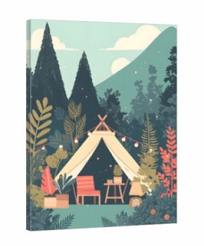 Enchanted Forest Camping Scene