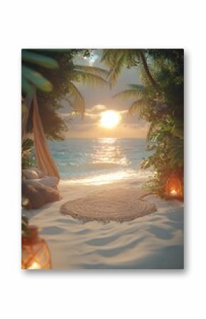 Tropical Beach Sunset Relaxation.