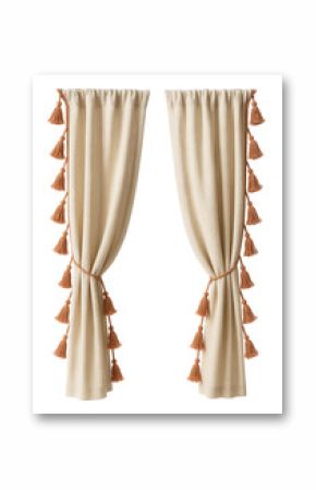 Gazebo curtains with decorative tassels, offering a bohemian flair to a country cottage garden.