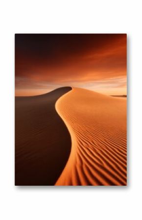 Desert , Boho Vibes, minimal abstract, boho wall art, modern neutral decor, soft beige tones, Serene Sand Dune Curves at Sunset - Artistic Landscape with Pink Sky Perspective