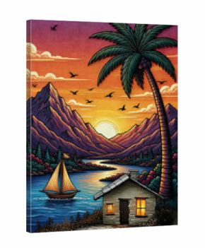 Sunset on the mountain 