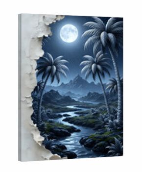 Troopical island with palm trees