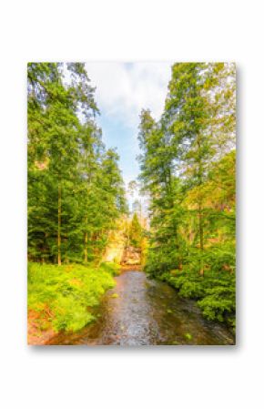 Ruins of water mill Dolsky mlyn in Bohemian Switzerland, Czech Republic. The place where Czech fairy tales are filmed