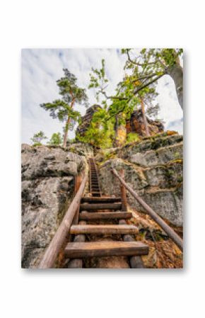 hiking in Jetrichovice steny (Vilemina's wall, behind Rudolf's kamen, Maria's viewpoint) It offers a beautiful view of Jetrichovice in Bohemian Switzerland