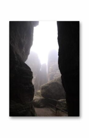 Tisá Walls with fog, national park, czech republic, bohemian