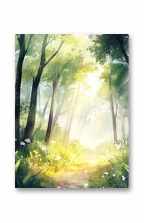 Realistic boho illustration, painted in lush, sunny, serene style