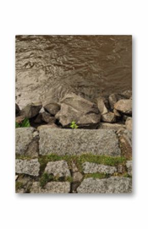 Vltava river flowing in cesky krumlov, czechia