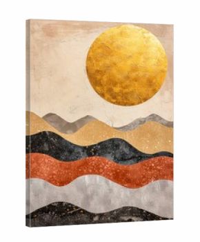 Minimalist Boho Landscape - Abstract Nature Art