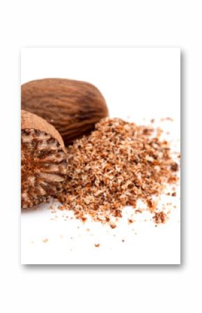 nutmeg isolated on white background