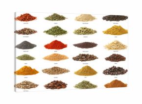 Different spices isolated on white background. Large Image