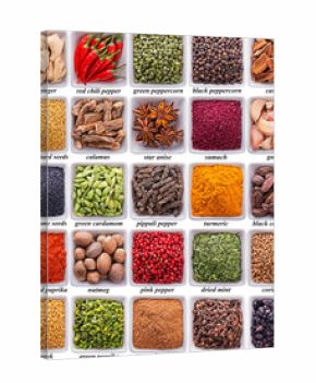 collection of different spices and herbs
