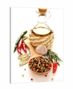 Pepper, olive oil, chinese garlic , herbs and spices